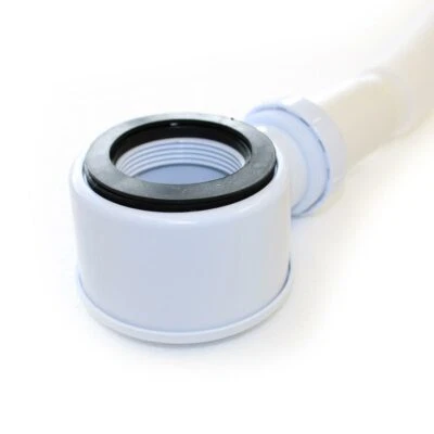 Flach-Ablauf mit Siphon für Badewanne weiß - Bild 1 von 3