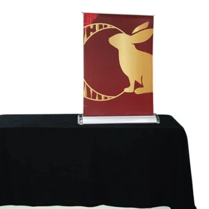 8.5x11 / A4,Desk Top Mini Retractable Roll Up Banner Stand 2 PACK(Stand ONLY) - Picture 1 of 10