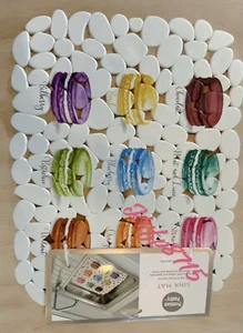 "Tappetino lavandino dispensa premium pasticceria macaroon deserto francese carino cottura ""16x12""" - Foto 1 di 2