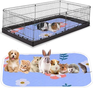 KAKOLOPT Guinea Pig Cage Liners Absorbent Bedding Reusable Washable Pet Mats For