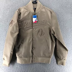 Baltimore Orioles Pro Standard Official Licensed MLB Taupe Bomber Jacket Men's M - Picture 1 of 11
