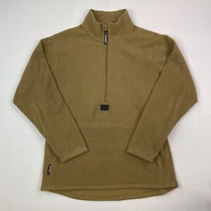 Peckham USMC Polartec 1/2 Zip Fleece Pullover Long Sleeve Mens Medium Brown