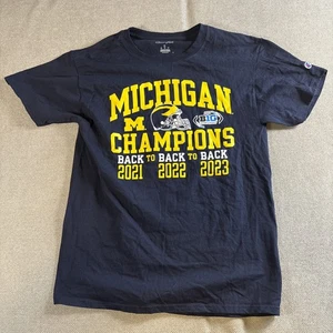 Neu Champion Michigan Wolverines 2023 B1G Ten Champions Tee Blau Maize Größe M - Bild 1 von 7