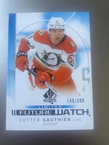 2024-25 Sp authentic CUTTER GAUTHIER Future watch limited blue 149/399 - Picture 1 of 2