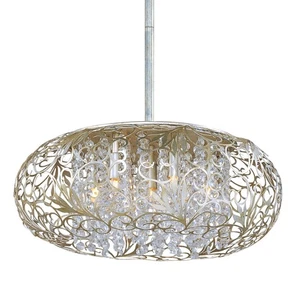 Maxim 24154 Silver Arabesque 7-Light 18"W Pendant With Metal Shade - Picture 1 of 5