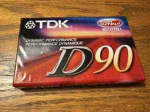 Cinta de casete de audio de alta salida TDK D90 90 minutos IECI tipo I. NUEVO Precintado - Imagen 1 de 4
