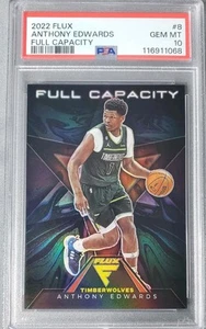 2022-23 Flux Full Capacity #8 Anthony Edwards SSP Case Hit PSA 10 POP 2 - Picture 1 of 2