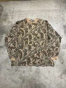 Vintage Long Sleeve Front Pocket Mossy Oak Original tree camo Men L Made In USA - Picture 1 of 10