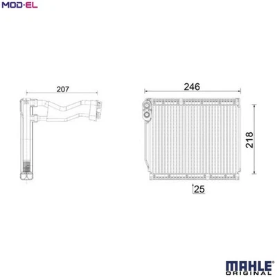 EVAPORATOR AIR CONDITIONING AE 161 000P FOR HYUNDAI D3FA 1.1L 3cyl i20 1.2L i20 - Image 1 of 4