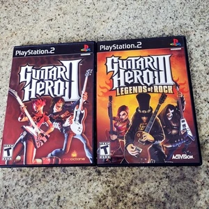 Guitar Hero II & III Legends of Rock Playstation 2 PS2 CIB Complete Tested - Picture 1 of 8