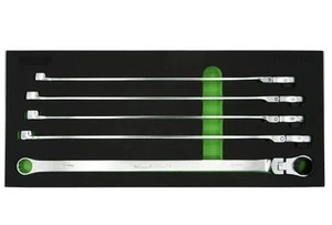 VIM Tools 5 Piece Deep Spline Ratcheting Flex Head Wrench Set (15-19 mm) - Picture 1 of 5