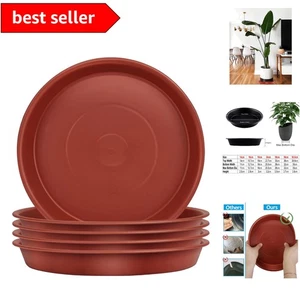 5 Pack 14cm Plant Drip Trays - Durable Leak Proof Saucer for Indoor/Outdoor Use - Picture 1 of 12