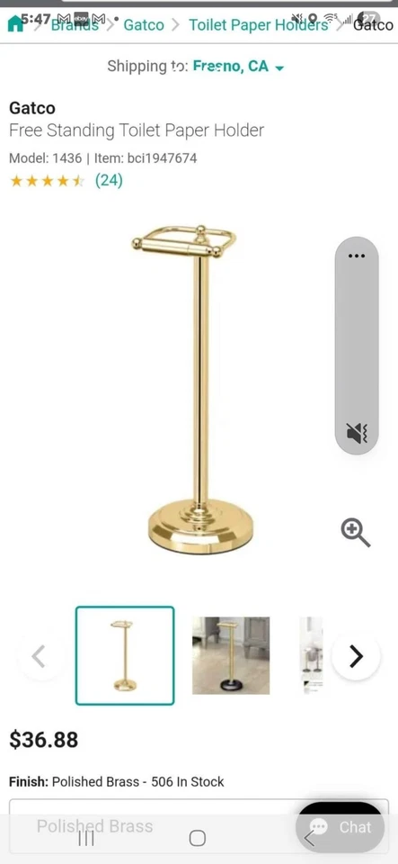 Soporte de papel de seda Gatco Foto 1 de 1