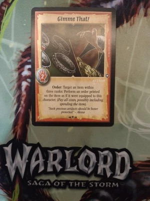 Warlord Saga Of The Storm - ¡Dame eso! Promoción Rogue Action - Destino robado Foto 1 de 2