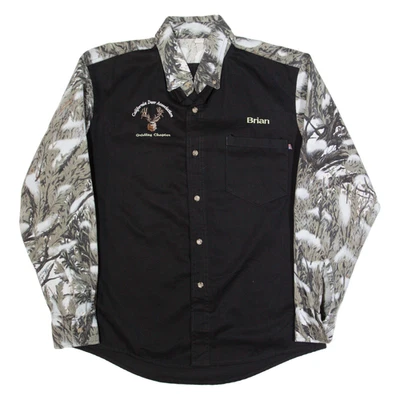 Jagd Herren Hemd Schwarz Camouflage Langarm L - Bild 1 von 4