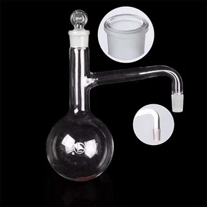 Lab Glass Distilling Flask 100ml-1000ml Borosilicate Arm Laboratory Supply - Picture 1 of 6
