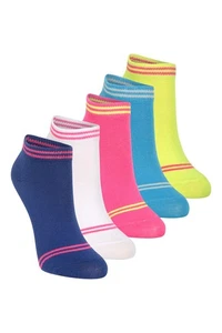 Mountain Warehouse Kids Isocool Soft Touch Trainer Socks Footwear - Pack of 5 - Picture 1 of 27