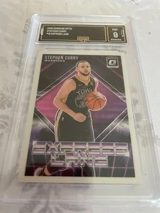 STEPHEN CURRY WARRIORS 2018 DONRUSS OPTIC EXPRESS LANE # 18 GRADED 9 L@@@@K - Picture 1 of 2