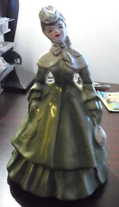 Vintage 1950s Florence Ceramics California Lillian in Green Figurine 7 1/2" - Picture 1 of 3