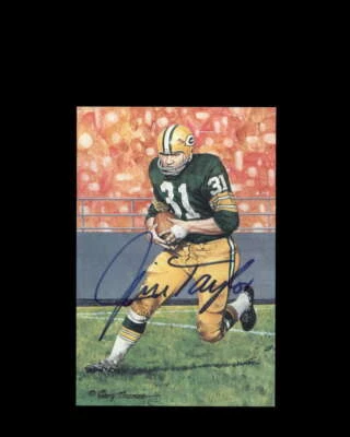 Jim Taylor PSA DNA Coa Signed Goal Line Art Card GLAC Autograph - Image 1 of 3