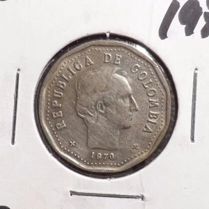MONETA COLOMBIANA DA 50 CENTAVOS 1970 CIRCOLATA (61816) - Foto 1 di 3