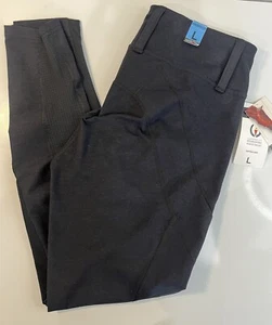 New Kerrits Riding Pants Power Sculpt Tight Black Sz L Equestrian Breeches - Picture 1 of 8