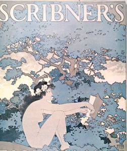Maxfield Parrish Scribner's Fiction Art Illustration Vintage Book Plate - Picture 1 of 3
