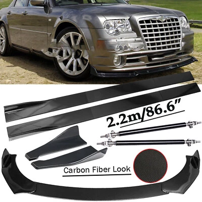 Front Lip Chin Bumper Body Kits 86.6" Side Skirt For Chrysler 300C SRT8 300M 200 Foto 1 de 4