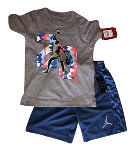 Nike Jordan Flight Boys 2 Piece Outfit, Short Set Size 4 🏀NWT - Picture 1 of 7