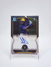 2023 Bowman Chrome Luis Lara 1st Prospect Auto #CPA-LL Brewers On Card BSC1123