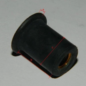 5 Stück  Gummimutter Blindnietmutter M5 für Verkleidung  Neopren Mutter Motorrad - Bild 1 von 1