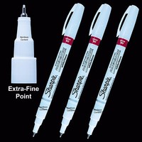 3 Each, White Sharpie Oil Based Paint Marker 35531, Extra Fine Point