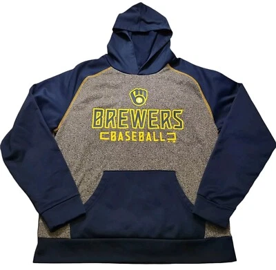 Milwaukee Brewers MLB Fanatics Hooded Large Baseball Sweatshirt - Image 1 of 4
