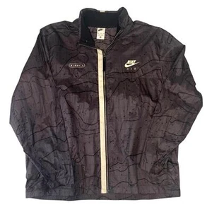 Nike Air - Topagraphic Black Full Zip Windbreaker Jacket - Picture 1 of 3