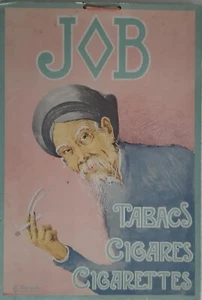 Carton publicitaire tabacs JOB par André Joyeux peintre Indochine Vietnam Annam - Picture 1 of 8