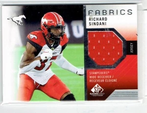 Camiseta deportiva 2021 SP Game Used Edition CFL - Telas Richard Sindani #RS Stampeders - Imagen 1 de 1