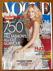 VOGUE September 2002 KATE HUDSON, Amber Valletta, Linda Evangelista, EXCELLENT - Foto 1 di 3