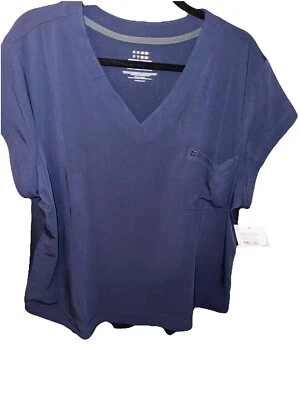 Blusa Médica NET White Cross FIT Para Mujer Talla 3XL Azul Marino 1 Bolsillo Cuello en V Foto 1 de 4