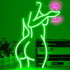 Panneau néon dos femme panneau néon dimmable DEL dame panneau néon vert signe néon femme signe néon 