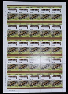 LOCOMOTIVES FEUILLE COMPLETE 50 TIMBRES N° 357-358 NEUFS** BONNE VALEUR. - Picture 1 of 1