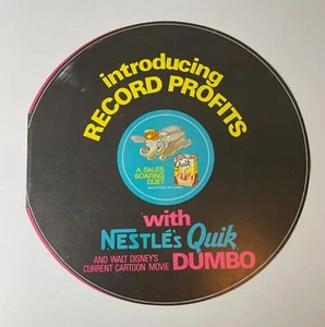 1972 DISNEYLAND Dumbo Nestle QUIK Drink Promo Werbemappe Vintage - Bild 1 von 4