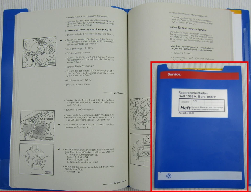 Reparaturleitfaden VW Golf 4 Bora 1,4l 4V Motronic APE Einspritzanlage 1999 - Bild 1 von 1