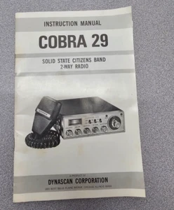 Vintage Cobra 29X CB Transceiver Manual/ Instructions - Picture 1 of 4