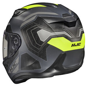 HJC i10 Sonar Motorcycle Helmet HI-VIZ Yellow SM MD LG XL 2XL 3XL 4XL 5XL USA