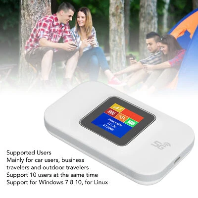 (White)4G LTE WIFI Mobile Hotspot Unlocked 4G Modem Router With Micro SIM Card - Image 1 of 4
