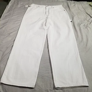 NWT Vintage Bugle Boy White 7M Carpenter Jeans Mens 36x34 - Picture 1 of 16