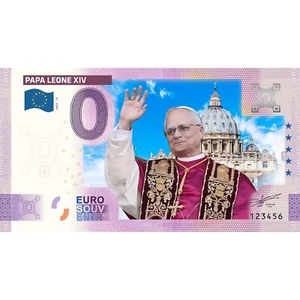 0 € NULL EURO SOUVENIR BANKNOTE PAPST LÖWE XIV 2025 - SOFORT LIEFERBAR - Bild 1 von 1