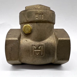 Milwaukee 511 1" Threaded FNPT Brass Inline Swing Check Valve 200WOG - Picture 1 of 4
