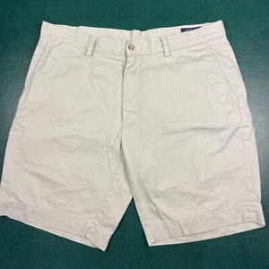 Polo Ralph Lauren Khaki Shorts Men’s 35 Off White Chino Classic Fit 9” - Picture 1 of 8