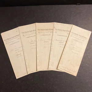 Gerichtsdokumente aus Massachusetts Essex County um 1800 Lot von 5 zufälligen Dokumenten - Bild 1 von 8